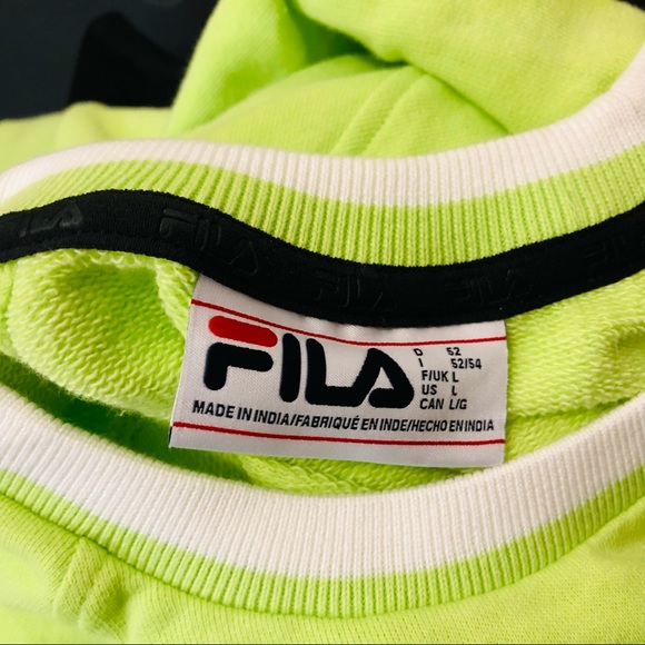 Fila Mack Fleece Crew in Sharp Green - Picture 3 of 5